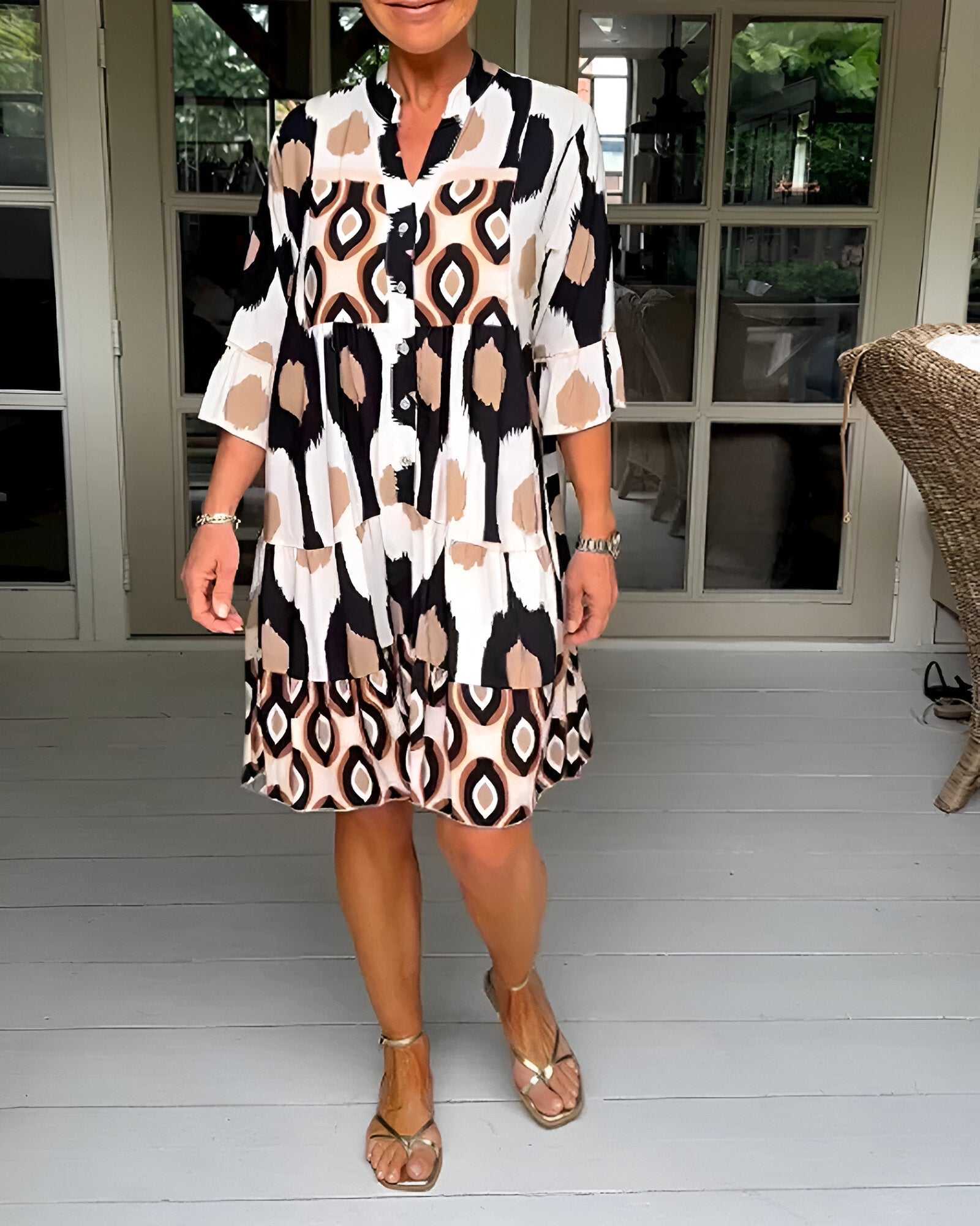 Camille™ | Robe Midi Imprimée