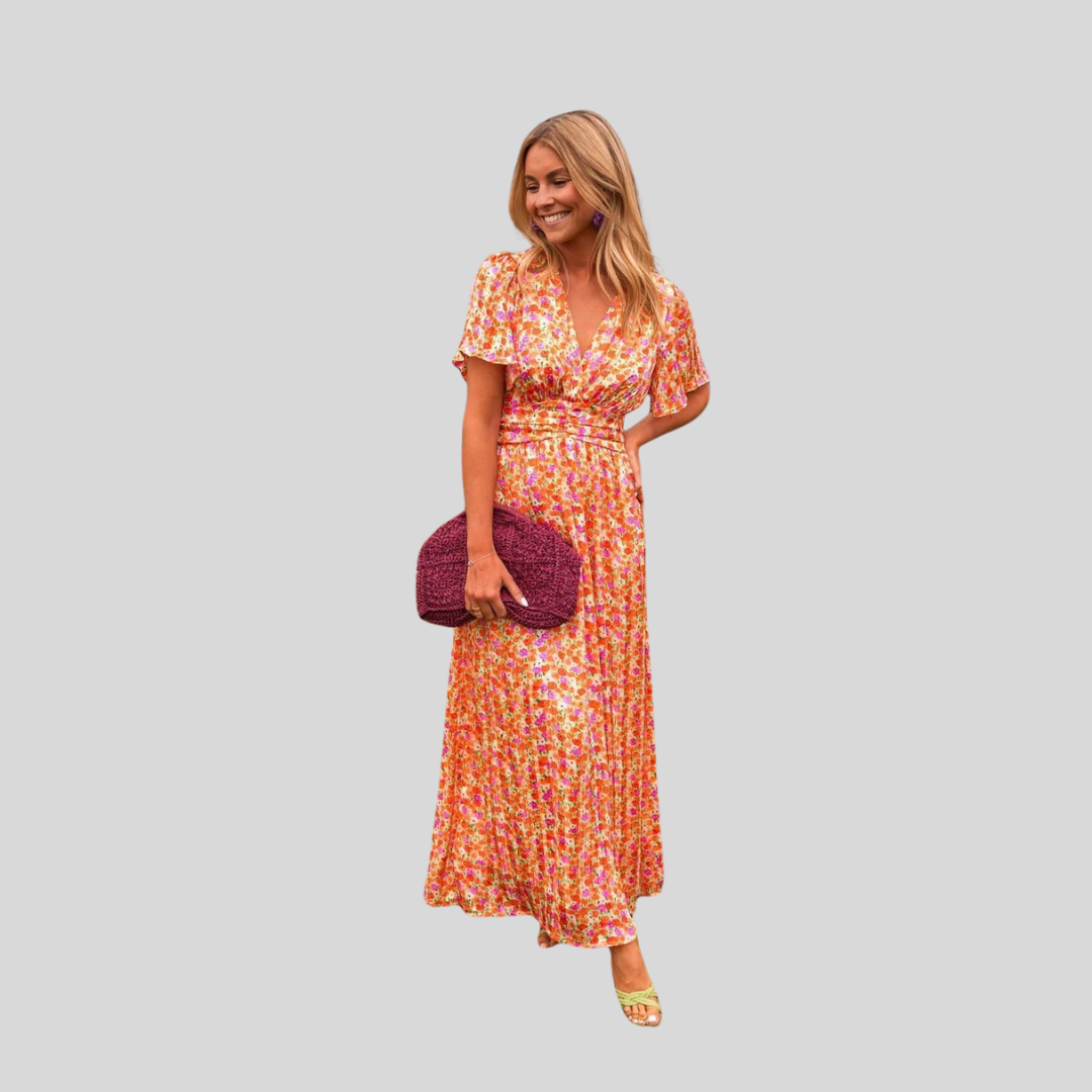 Laura | Élégante robe maxi à décolleté en V