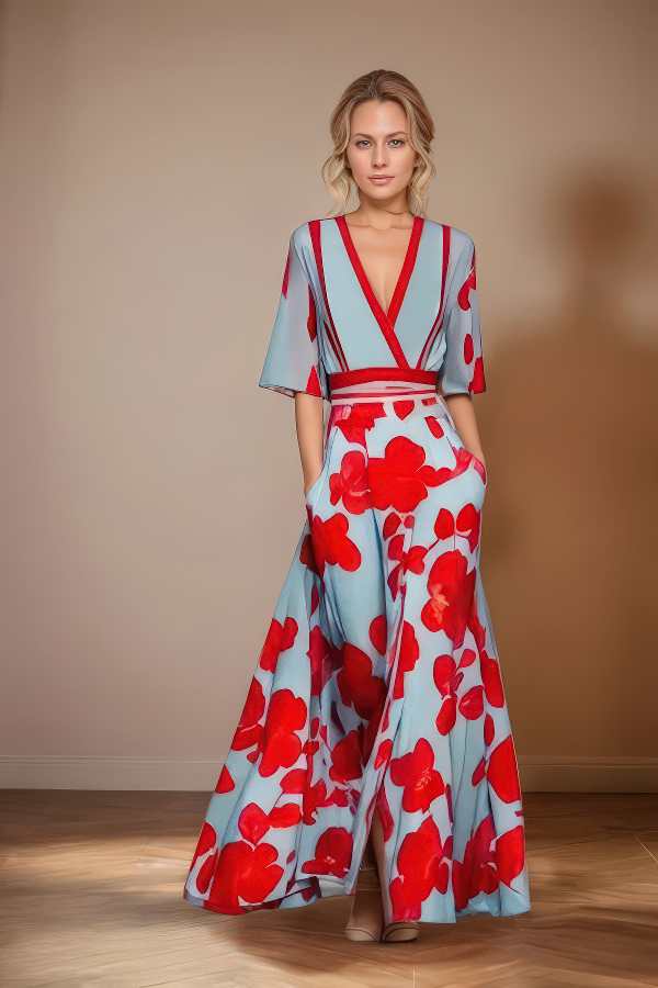 Isabelle | Élégance Intemporelle Robe Florale