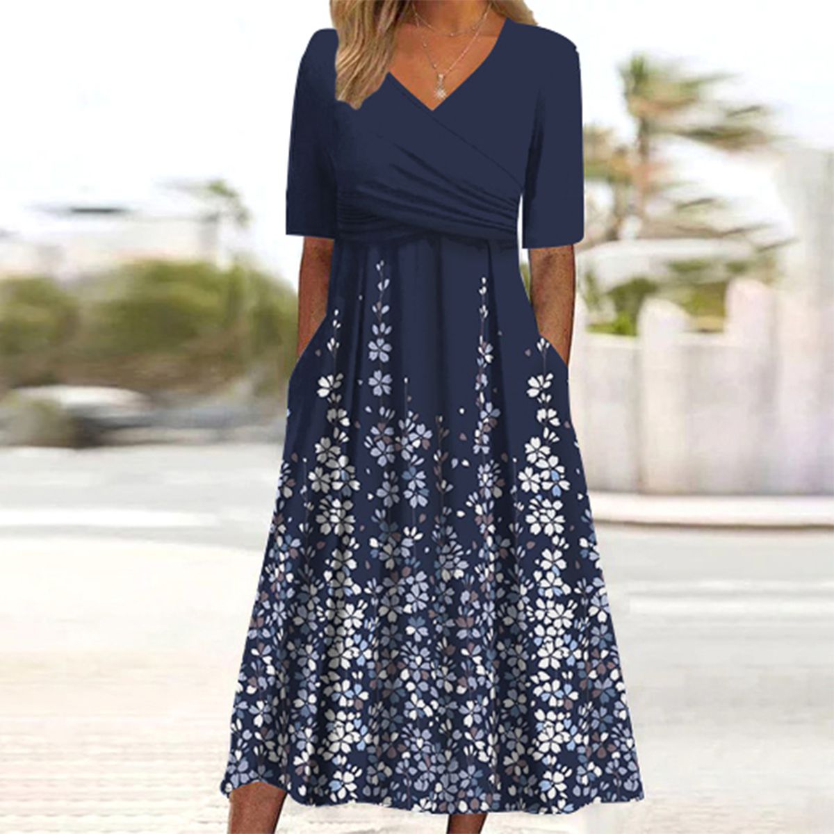 Susannah | Élégante robe maxi avec motifs floraux