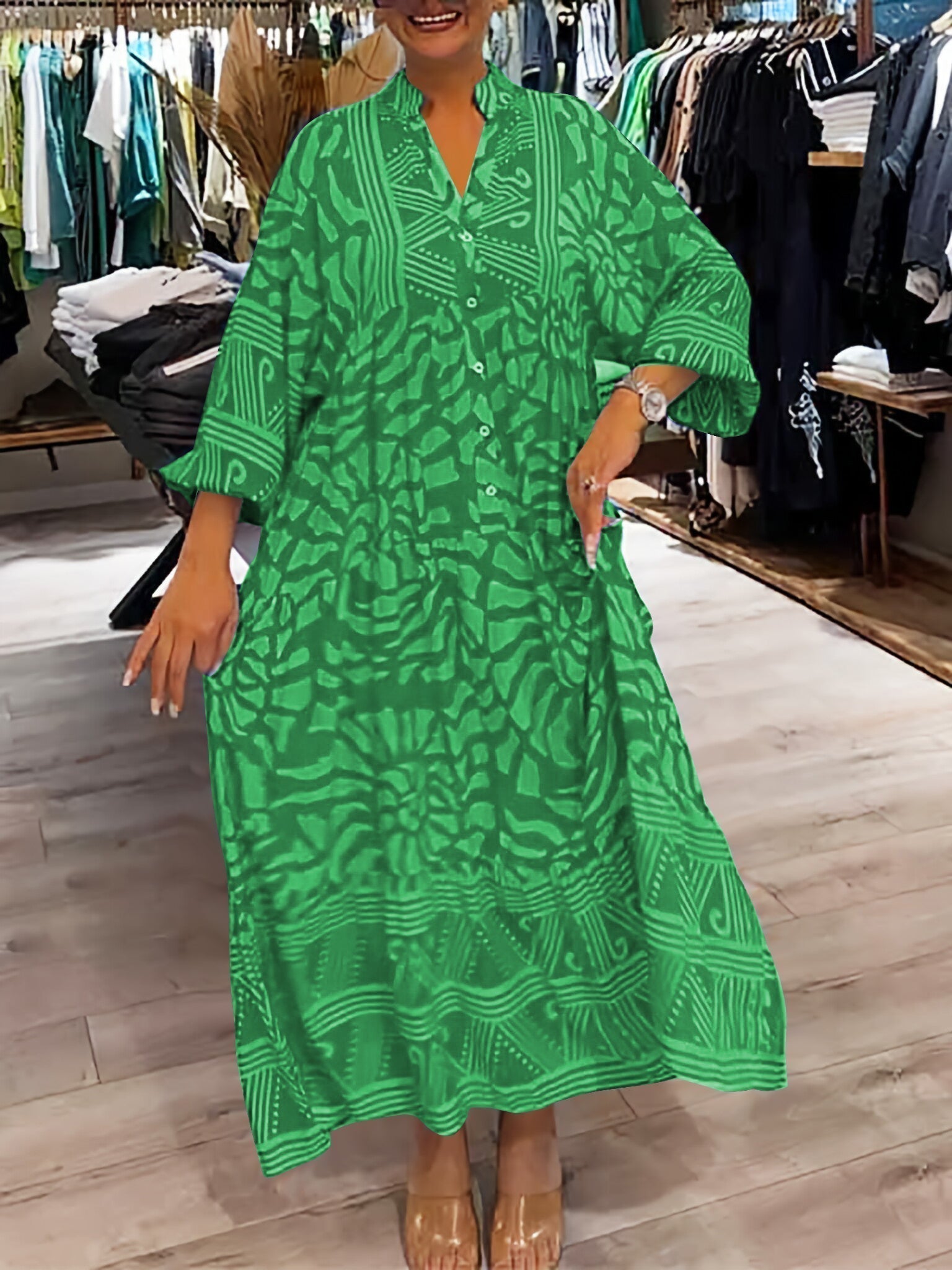 Irene™ - Robe Imprimée Éclatante