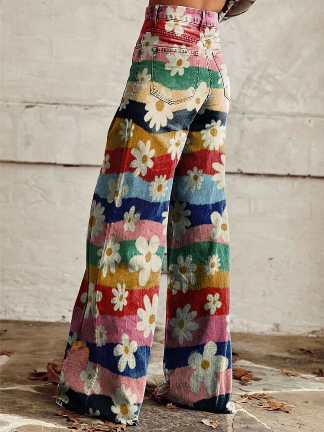 ÉLISE | Pantalons Élégants et Confortables à Motifs Floraux Rétro