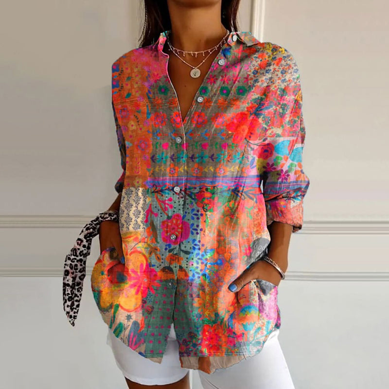 Annika | Blouse Colorée au Motif Amusant