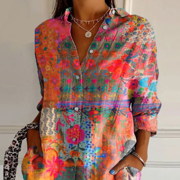 Annika | Blouse Colorée au Motif Amusant