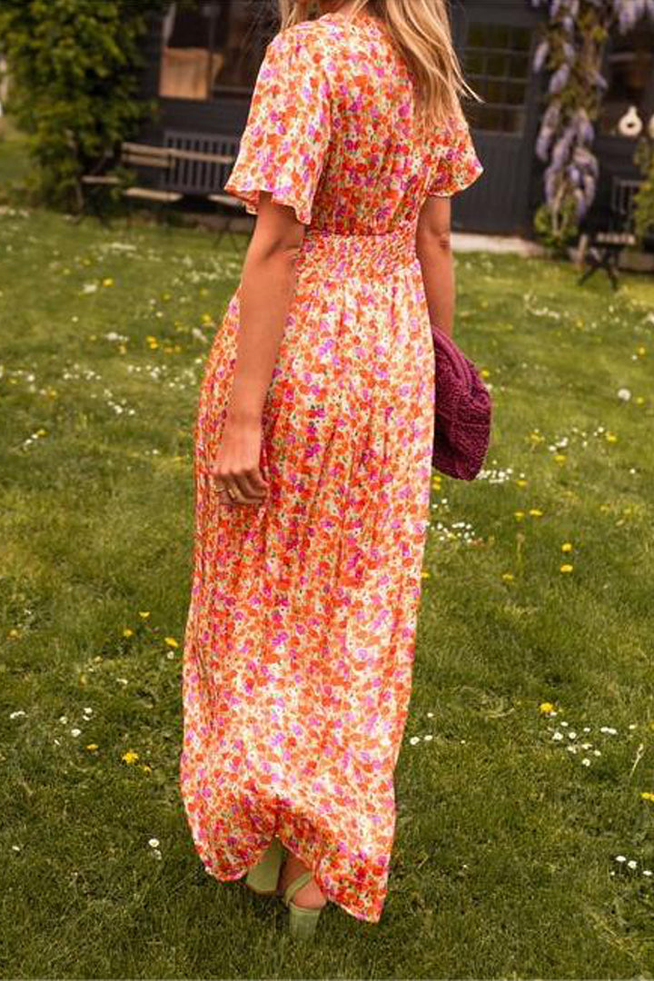 MARIELLA | Robe Longue Fleurie au Style Romantique et Aérien