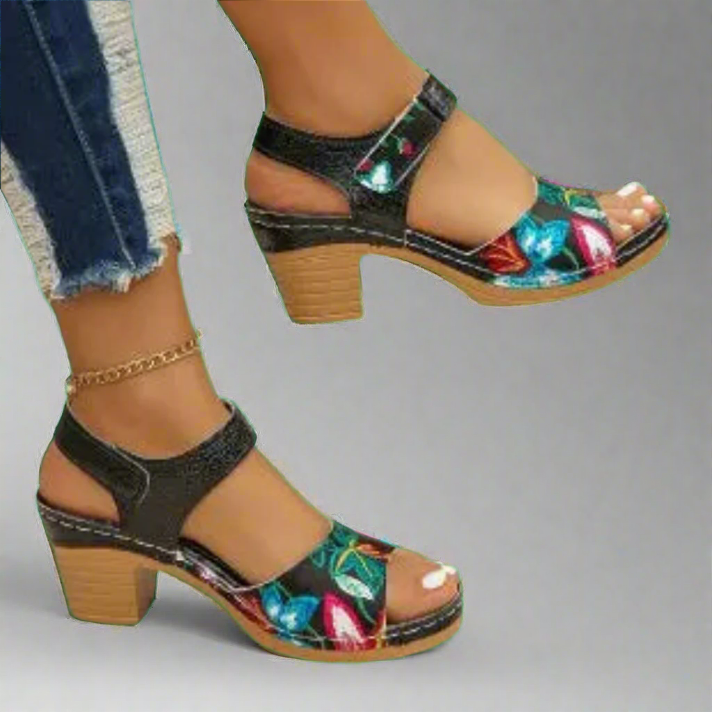 Marisa | Sandales Peep-Toe Artisanales en Matériaux de Qualité Supérieure