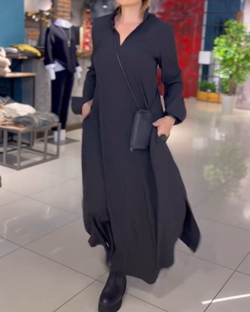 Tereza | Élégante robe longue avec fente