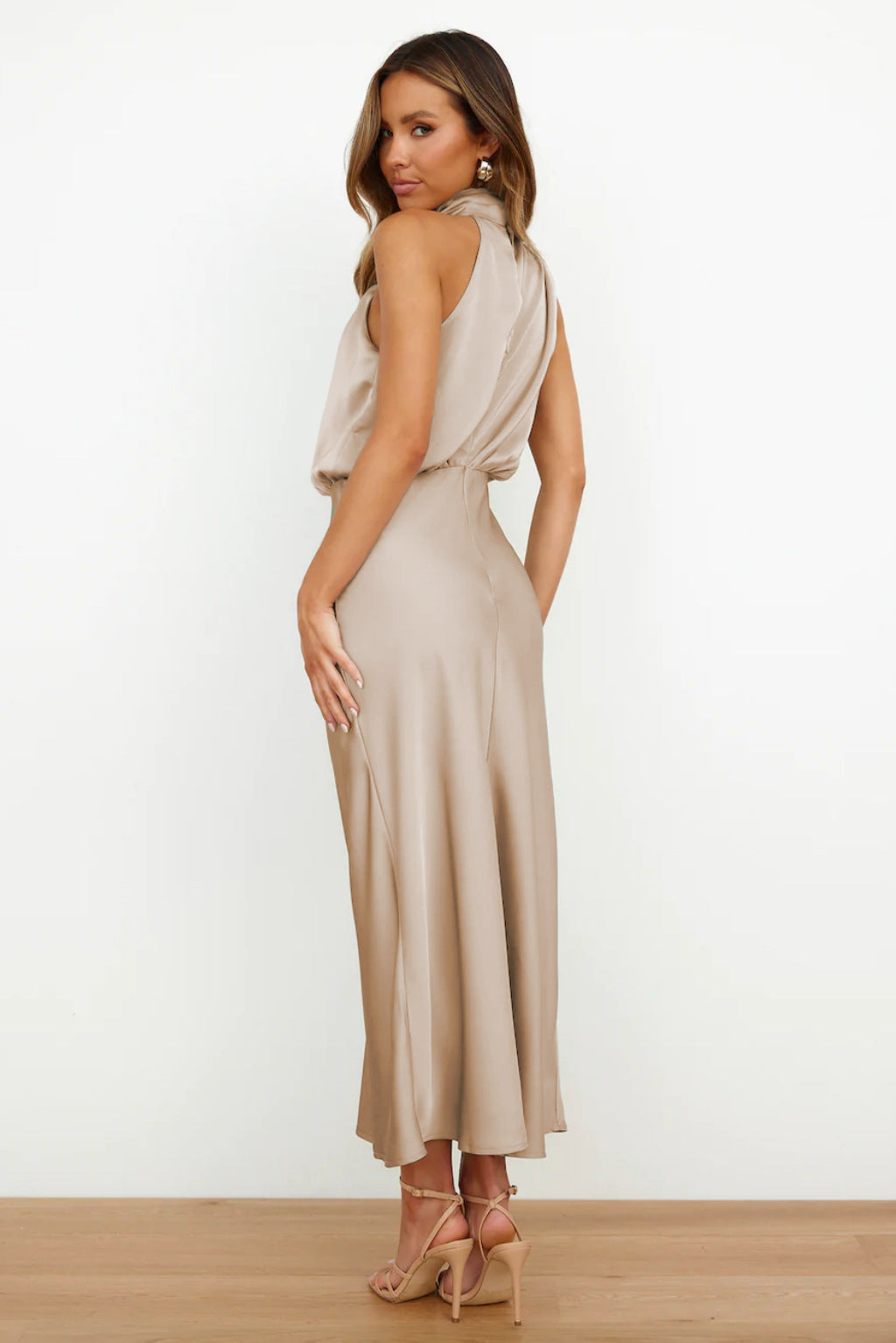 Valeria™ | Long Halter Neck Dress