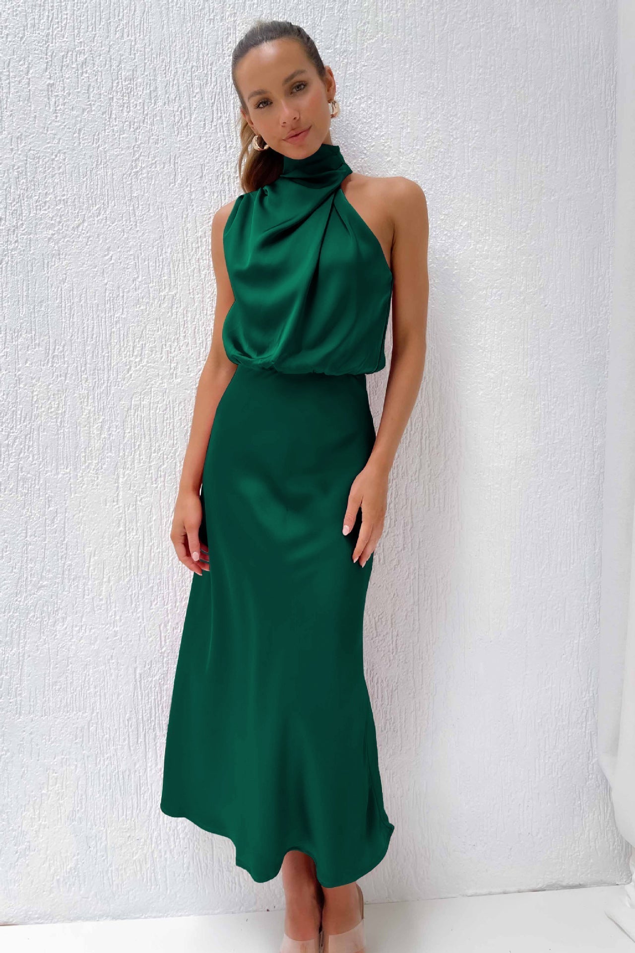 Valeria™ | Long Halter Neck Dress