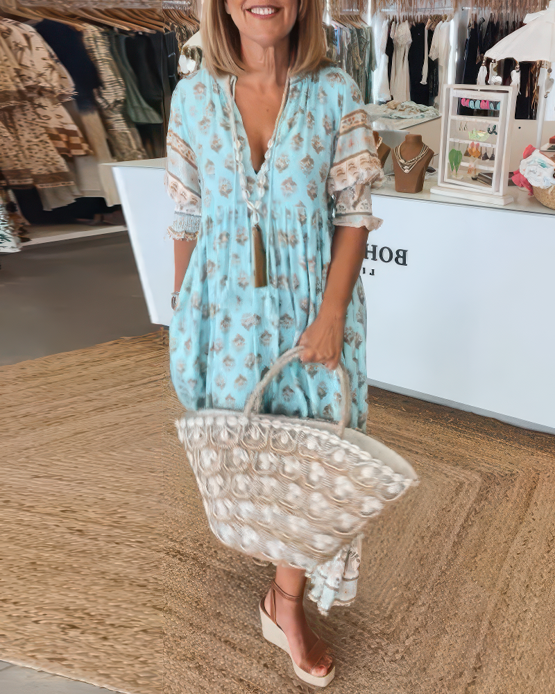 Helene | Robe décontractée avec imprimé