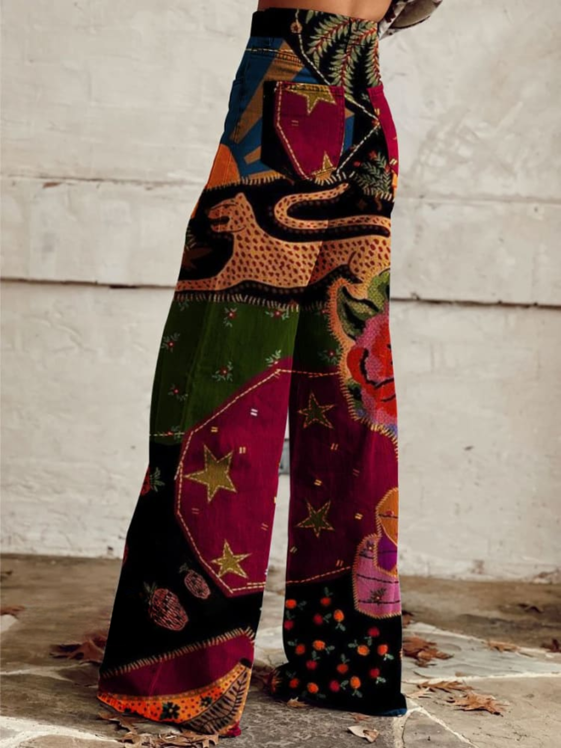 LÉNA | Pantalon Élégant et Confortable au Style Boho Vintage