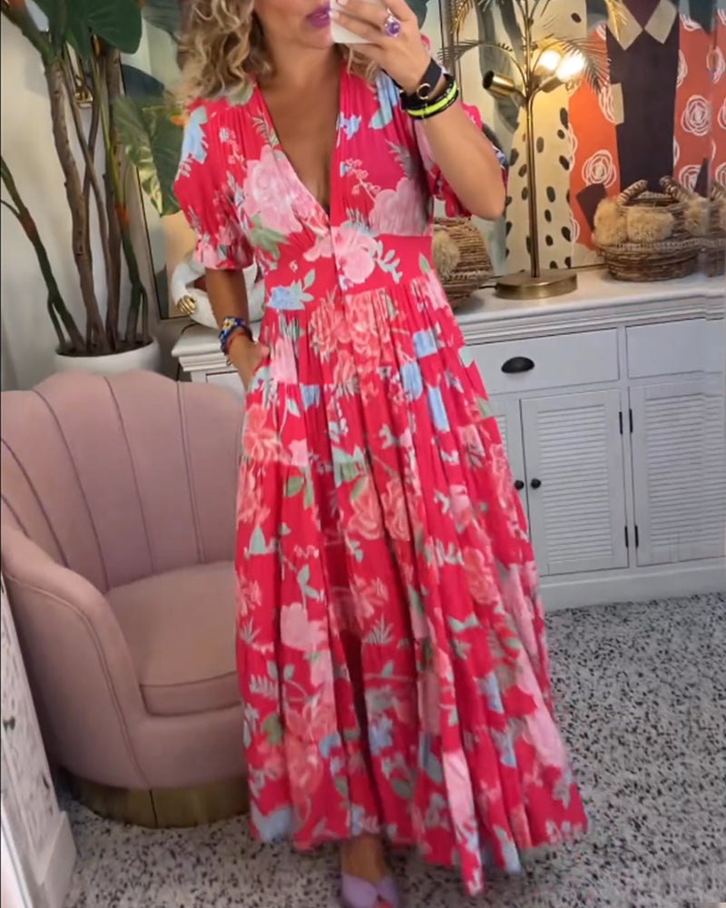 Tessa - robe à imprimé floral avec poches