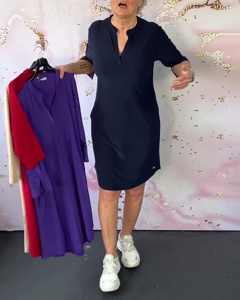 Camille – robe classique à col en V