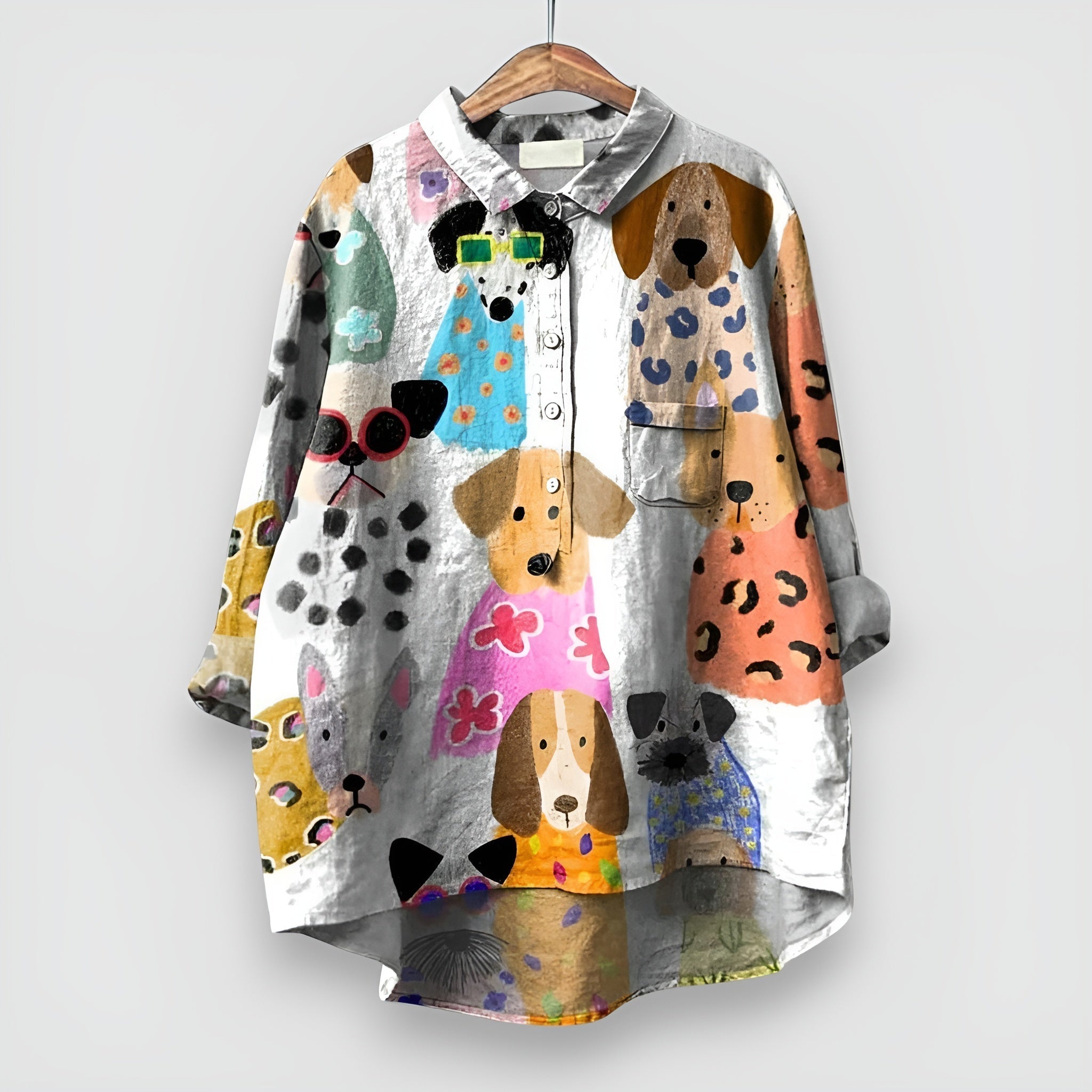 CAMILLA | Robe Chemise Élégante pour Femme avec Motif Artistique
