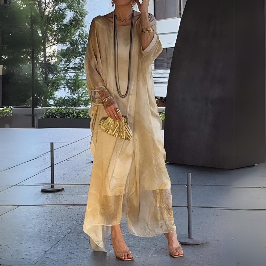 Laura™ - Robe en soie chiffon charmante