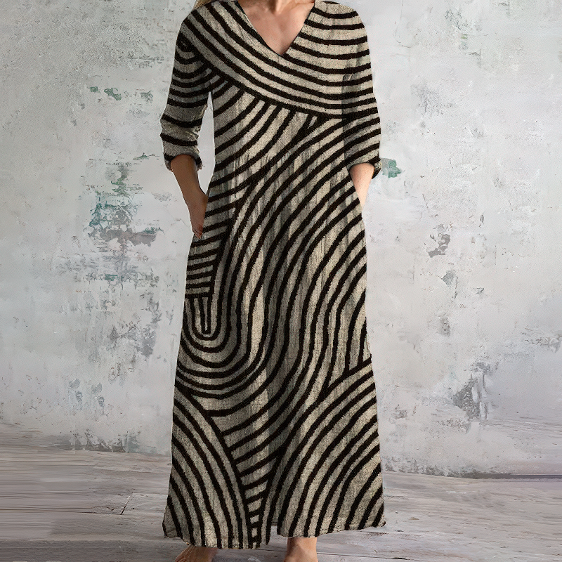 Audrey™ | Robe rayée vintage