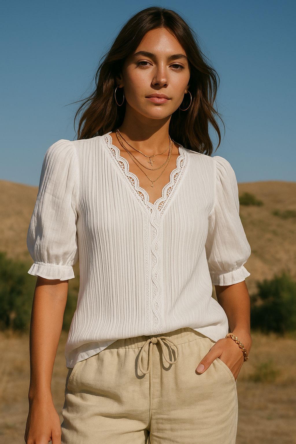 Bea | Blouse charmante avec des détails élégants