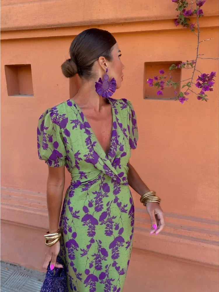 Hariette | Élégante Robe Fleurie