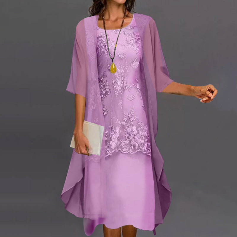 Zora | Élégante robe midi en chiffon