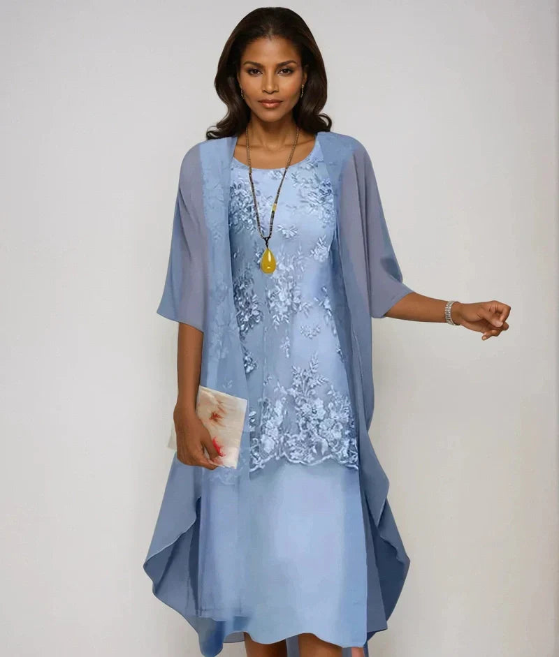 Zora | Élégante robe midi en chiffon