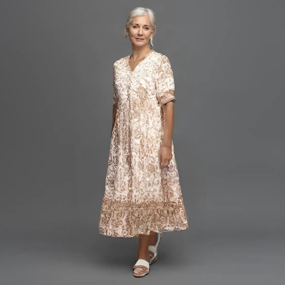 Lucinda | Élégante robe maxi à motifs floraux