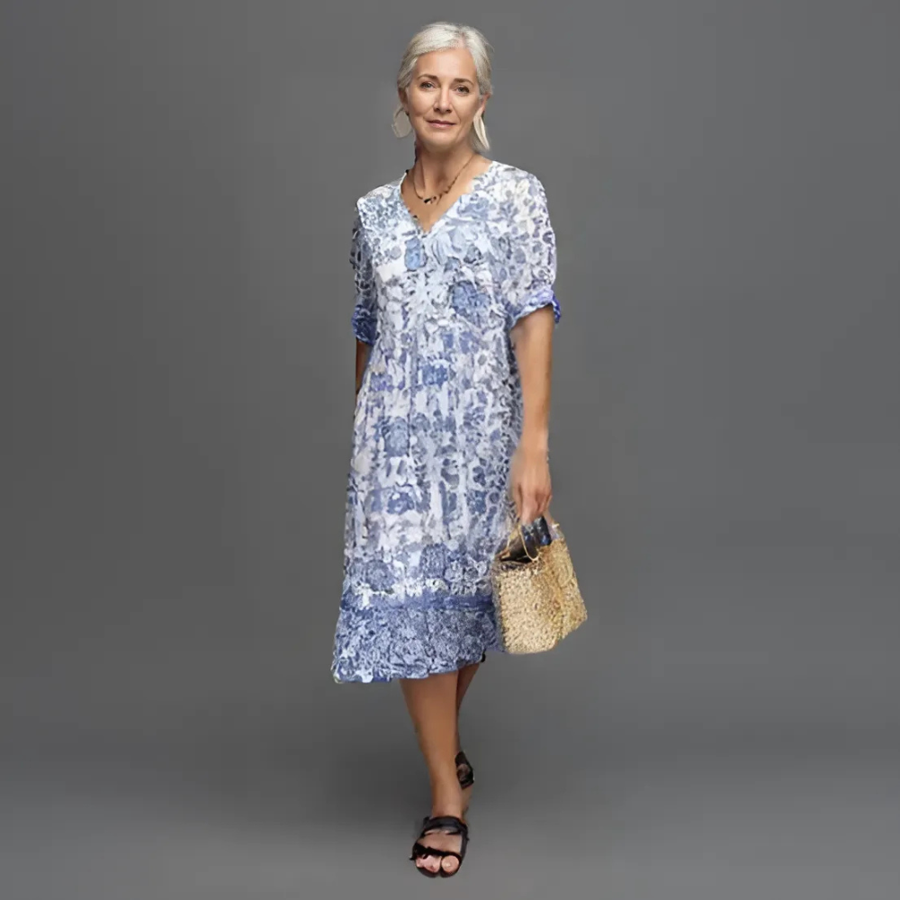 Lucinda | Élégante robe maxi à motifs floraux