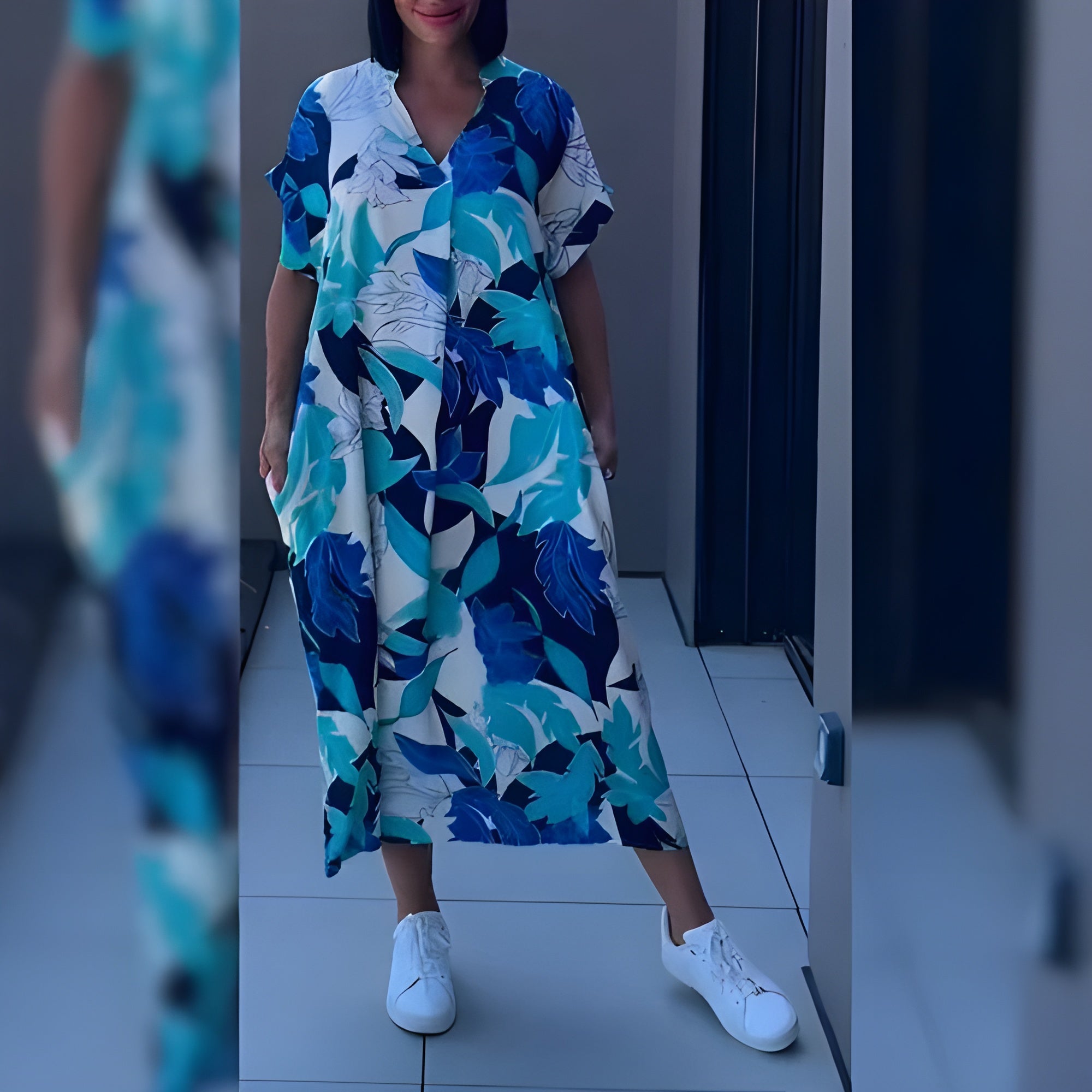 Nia™ Robe Longue Fleurie pour Femme - Confort Optimal pour un Été Élégant