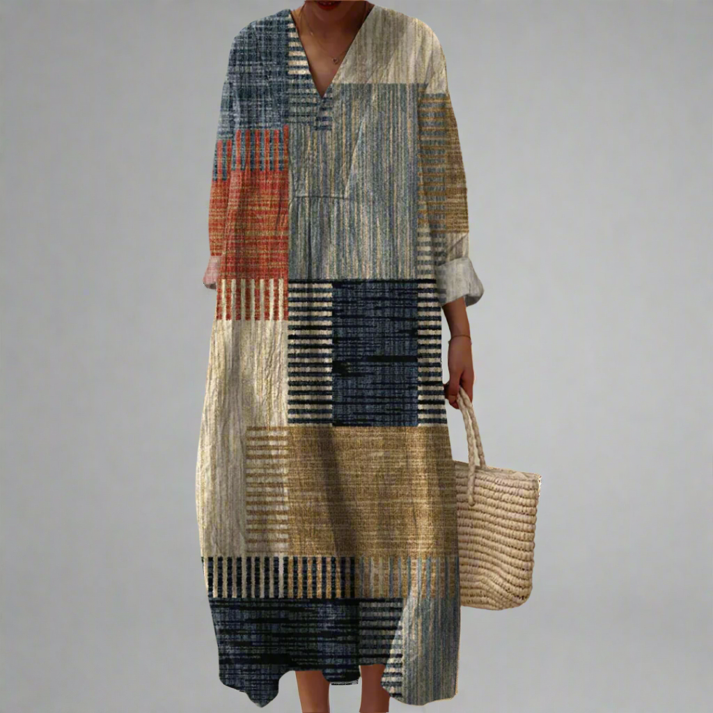 Julie™ | Élégante Robe à Motif Géométrique