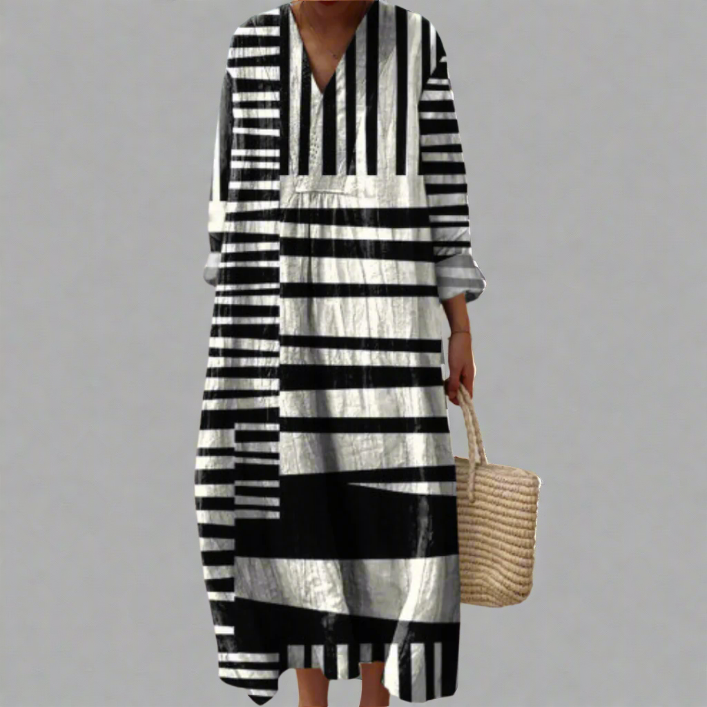 Doris™ | Élégante Robe à Motif Géométrique