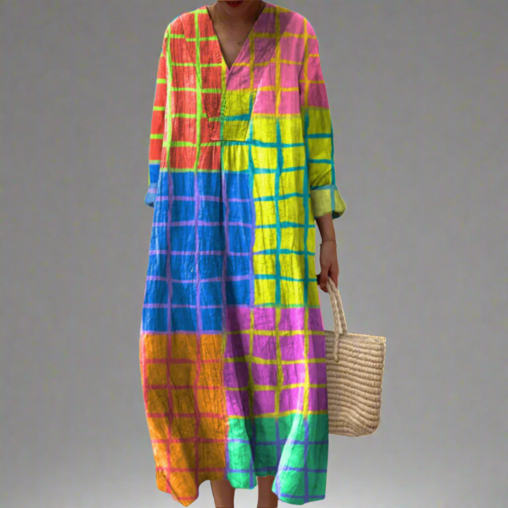 Charlene™ | Élégante Robe à Motifs Géométriques