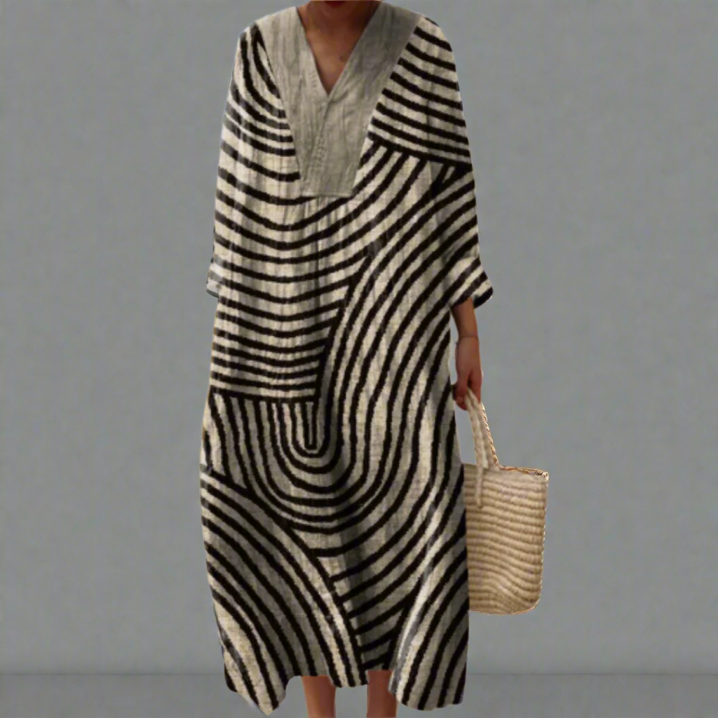 Abigail™ | Élégante Robe à Motif Géométrique