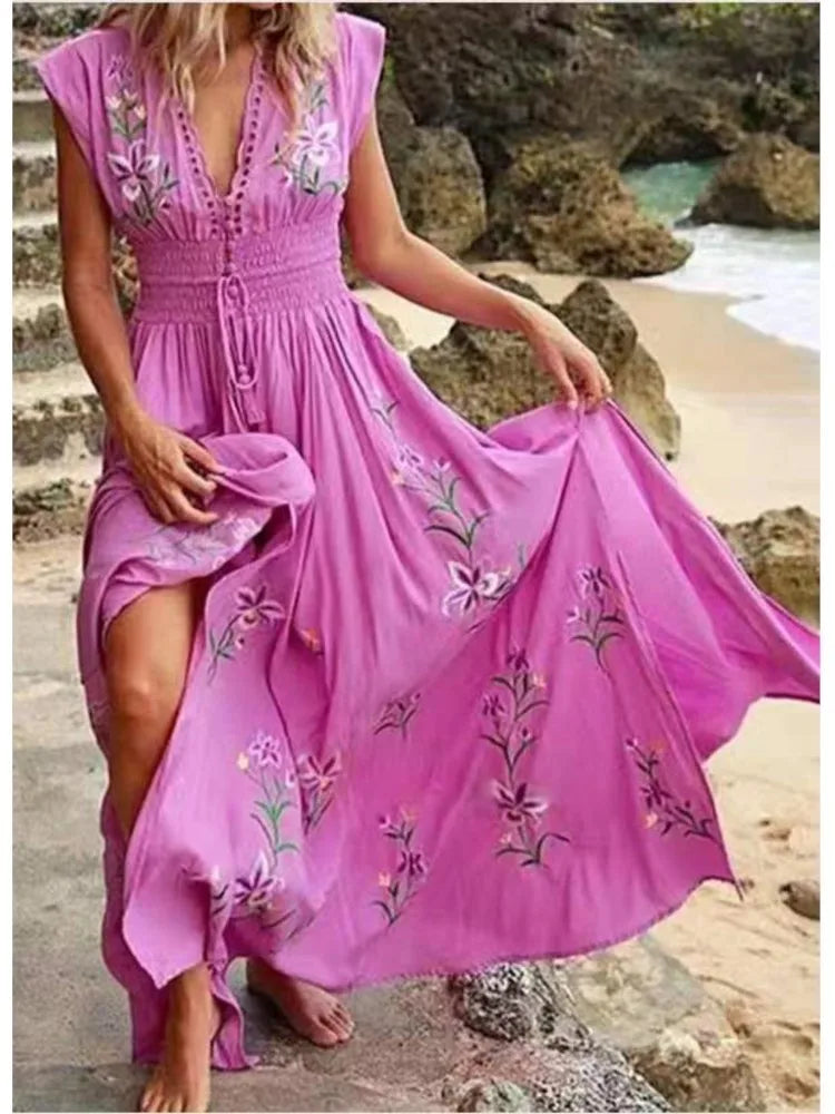 Zora | Broderie Maxi Dress