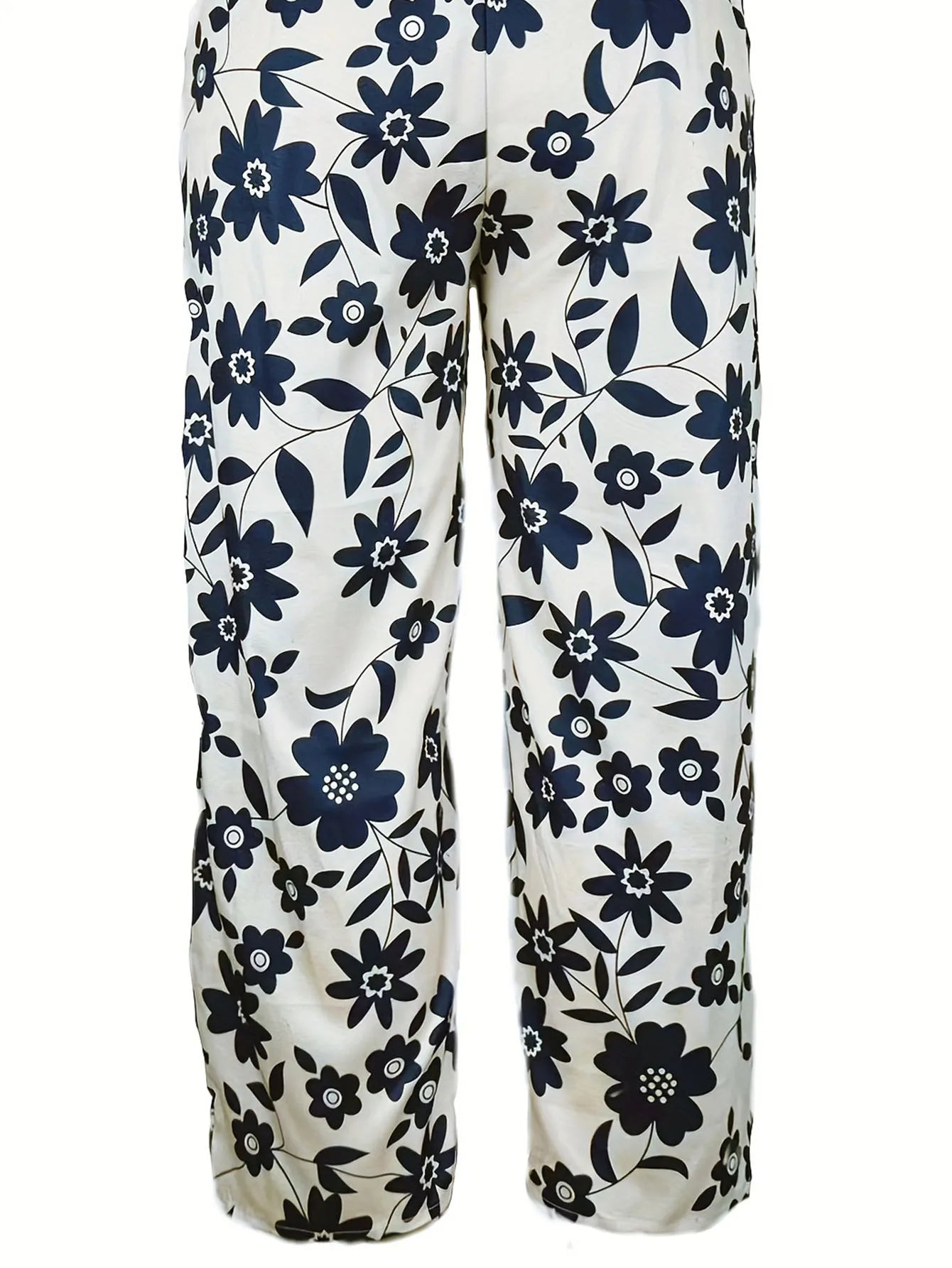 Lavina | Pantalon large à motif floral chic