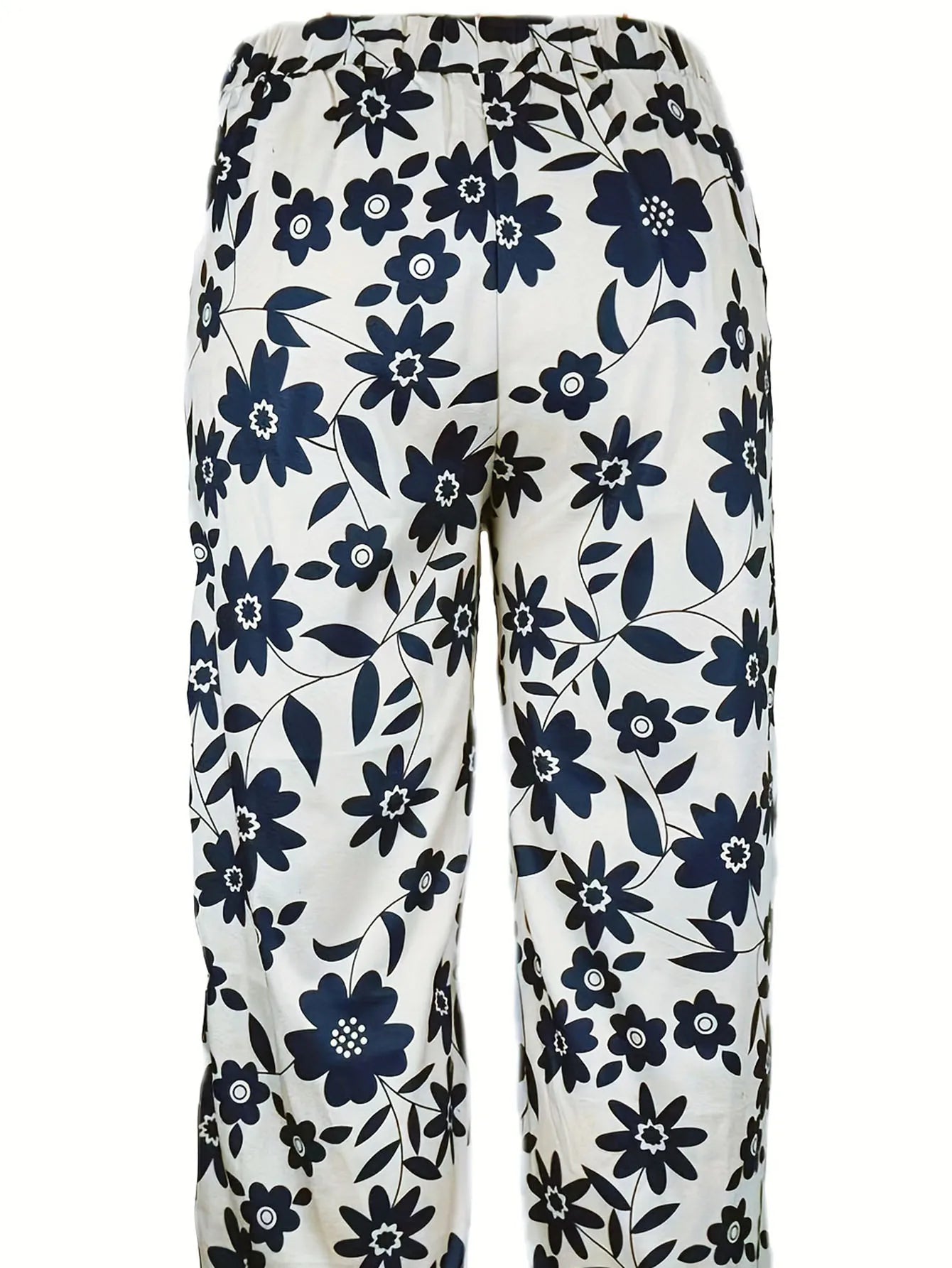 Lavina | Pantalon large à motif floral chic