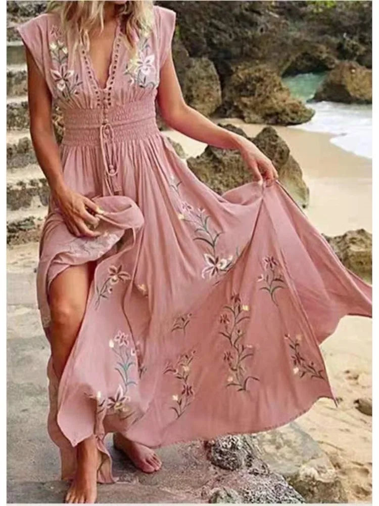 Zora | Broderie Maxi Dress