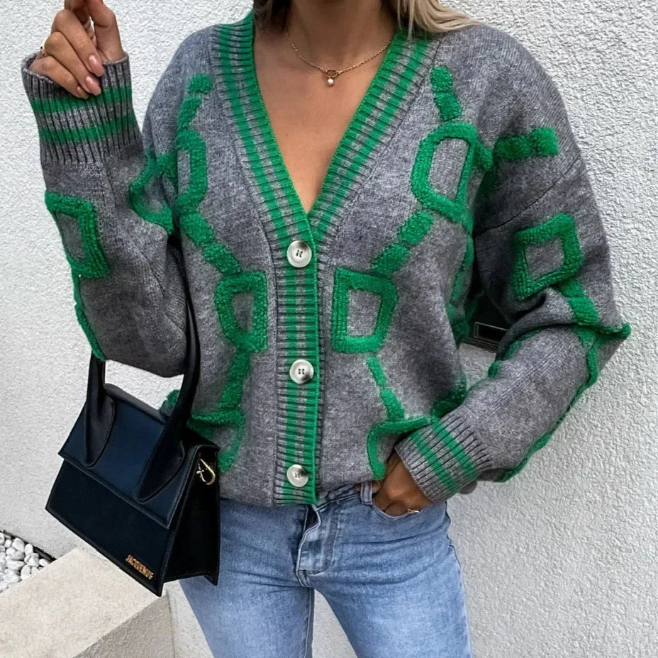 Nanette | Gilet Chic au Design Géométrique