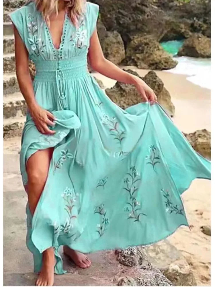 Zora | Broderie Maxi Dress