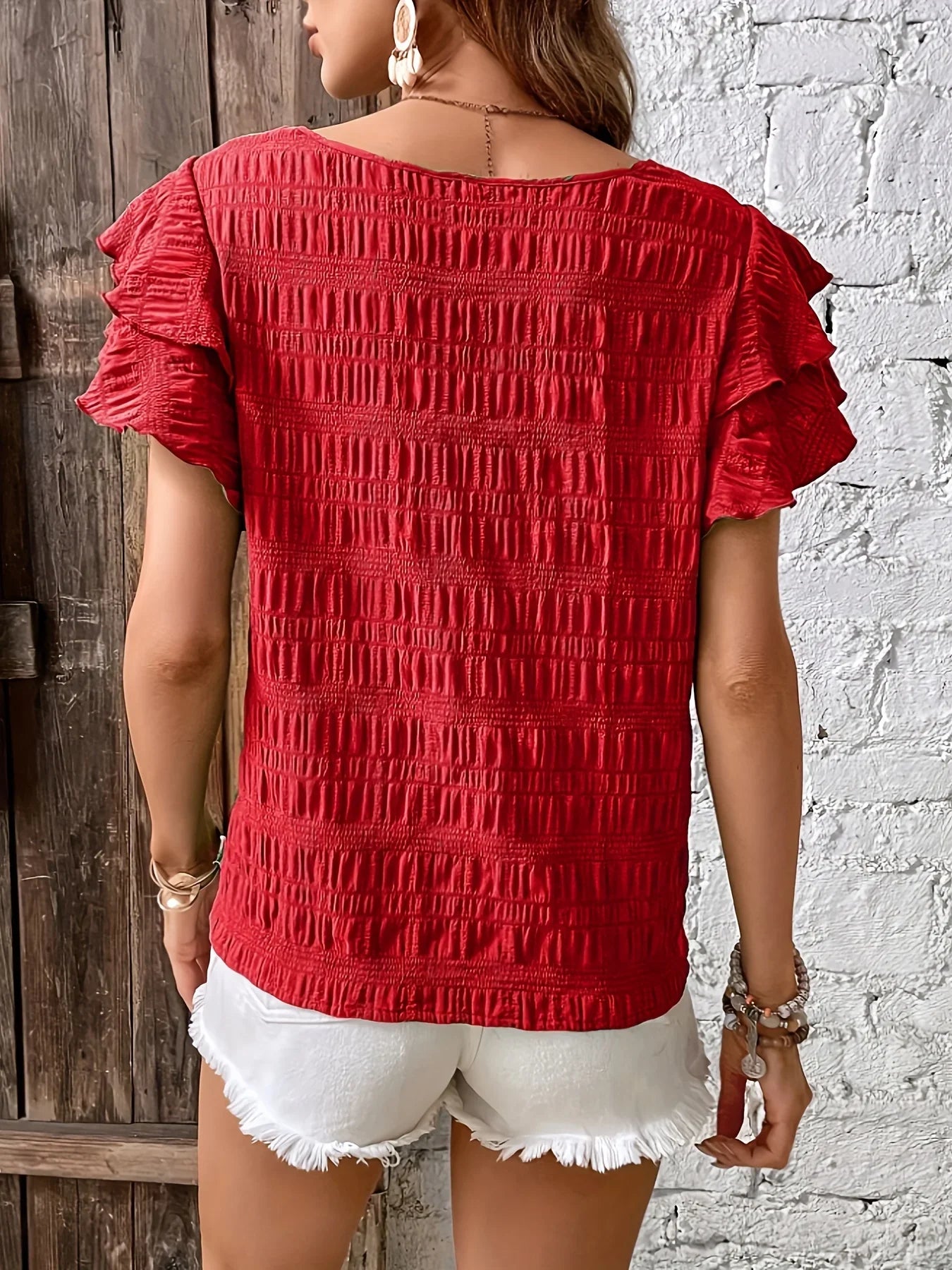 Charmaine | Blouse légère ornée de volants amusants