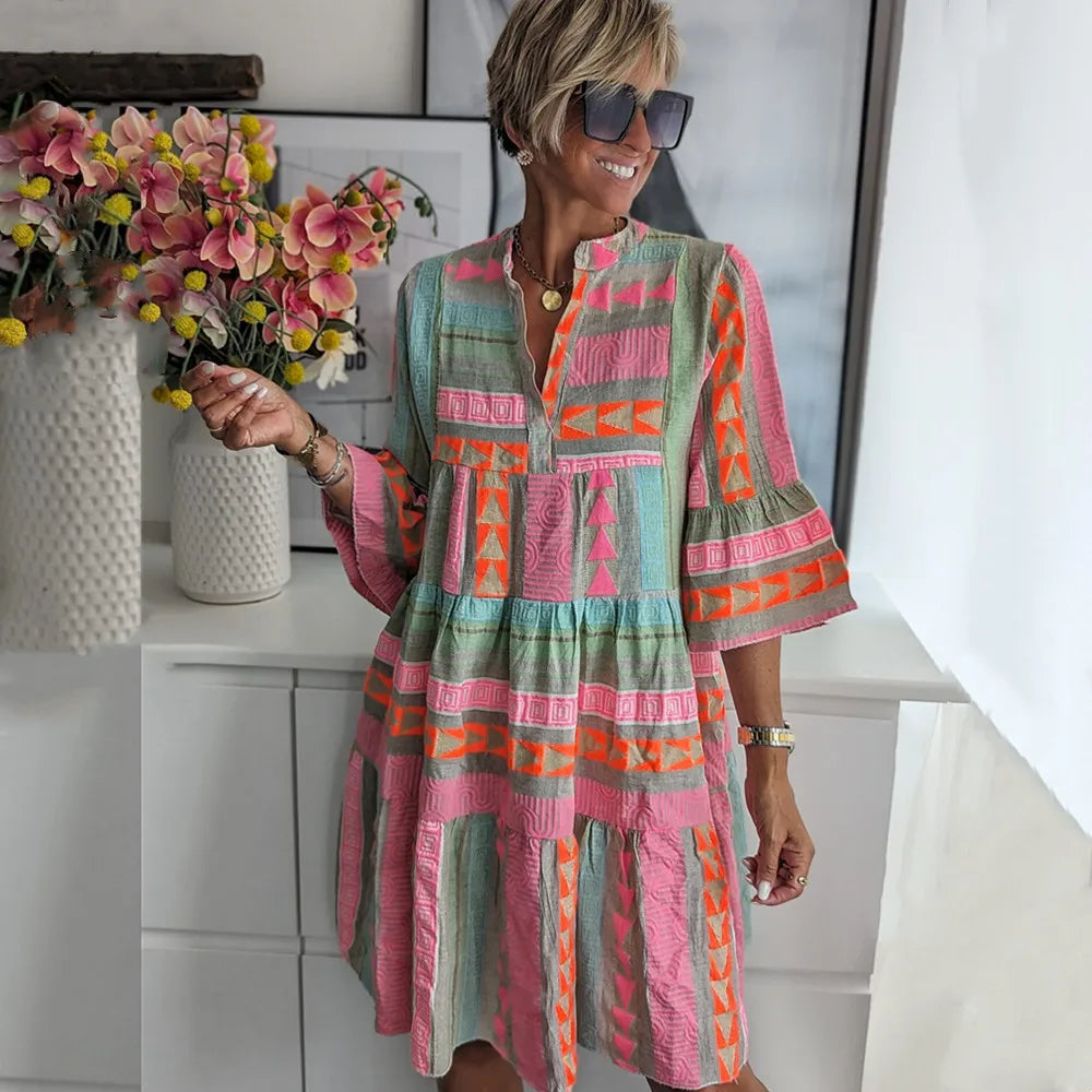 Kiki | Élégante Robe Midi de Printemps (Stock Limité)