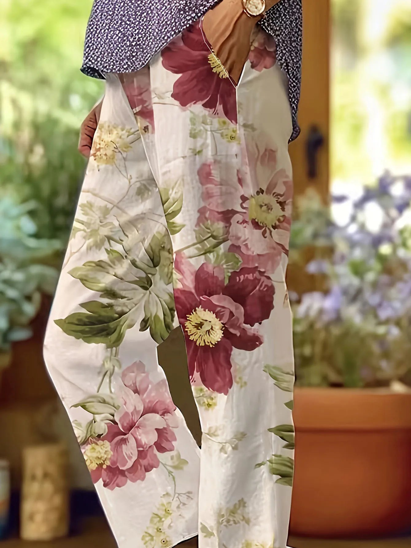 Hailey | Pantalon léger à motif floral