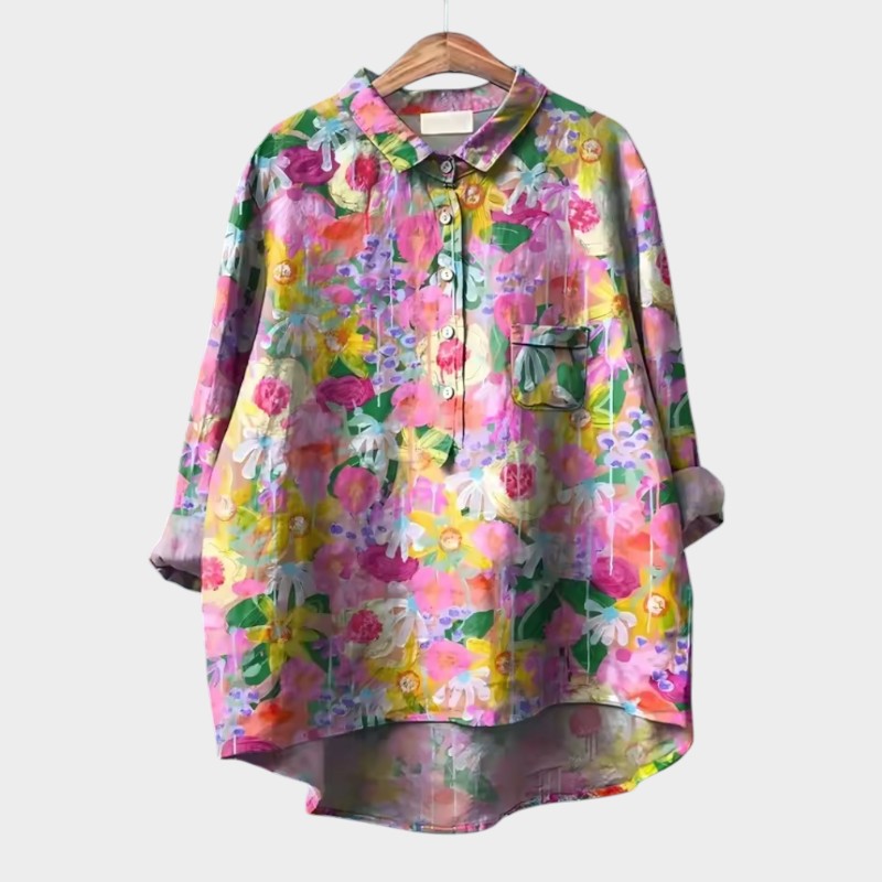 SOFIA | Blouse Oversize Fleurie Alliant Confort Quotidien et Élégance pour Toutes les Occasions