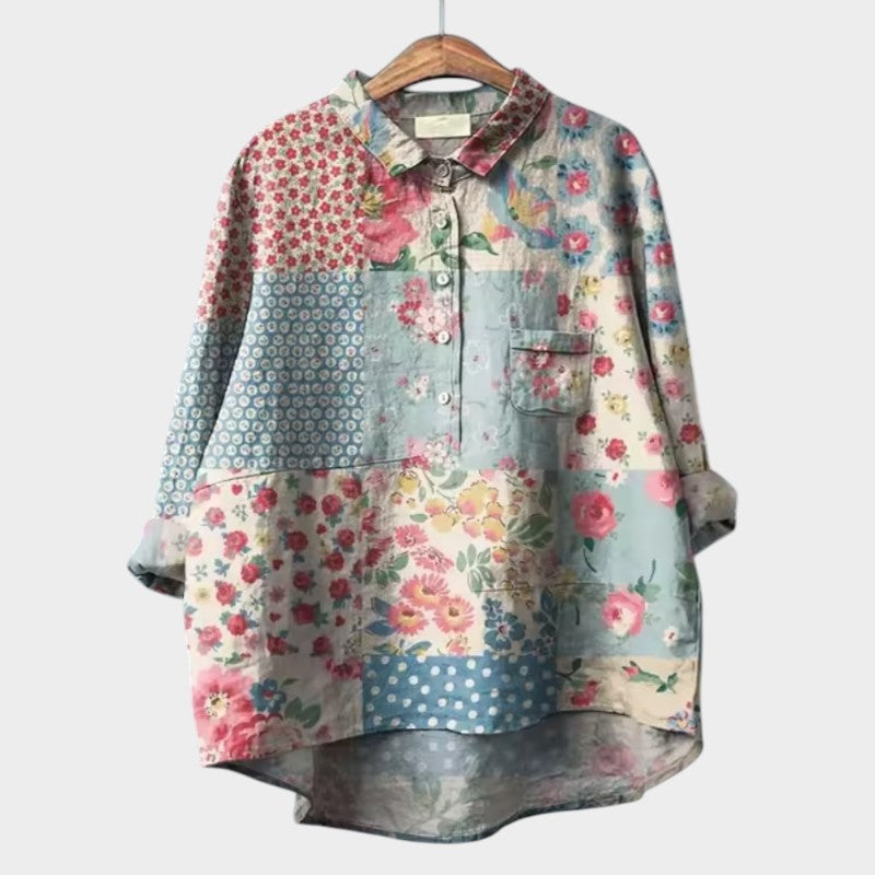 SOFIA | Blouse Oversize Fleurie Alliant Confort Quotidien et Élégance pour Toutes les Occasions