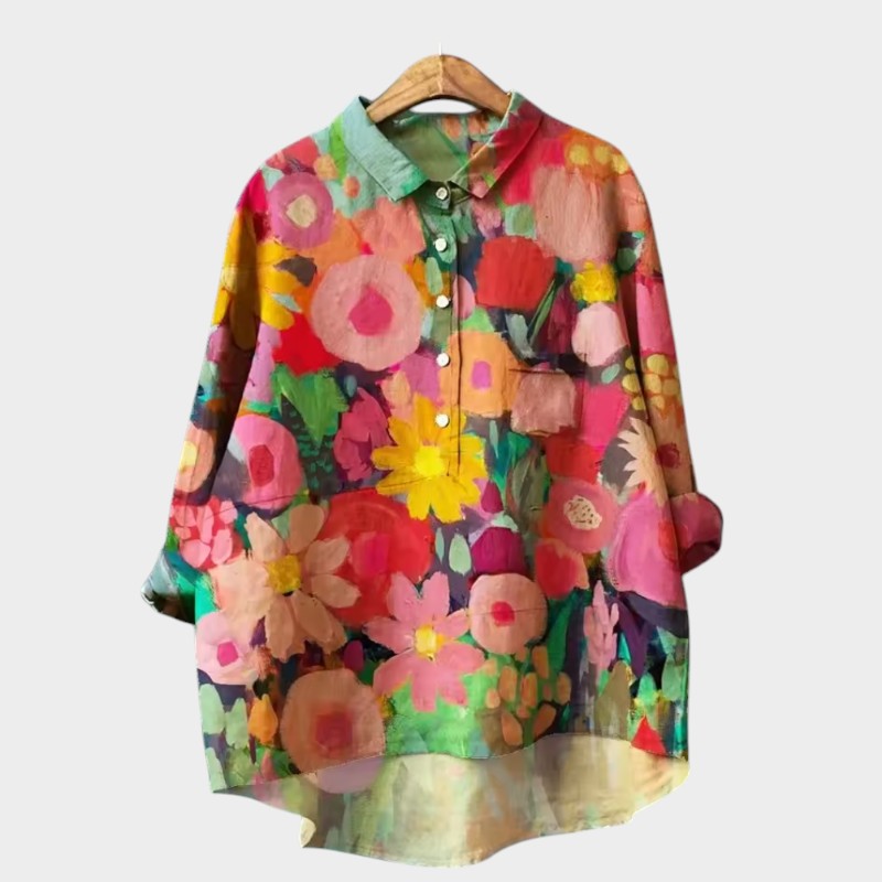 ELISABETTA | Blouse Oversize à Motif Floral avec Confort Douillet pour des Journées Décontractées