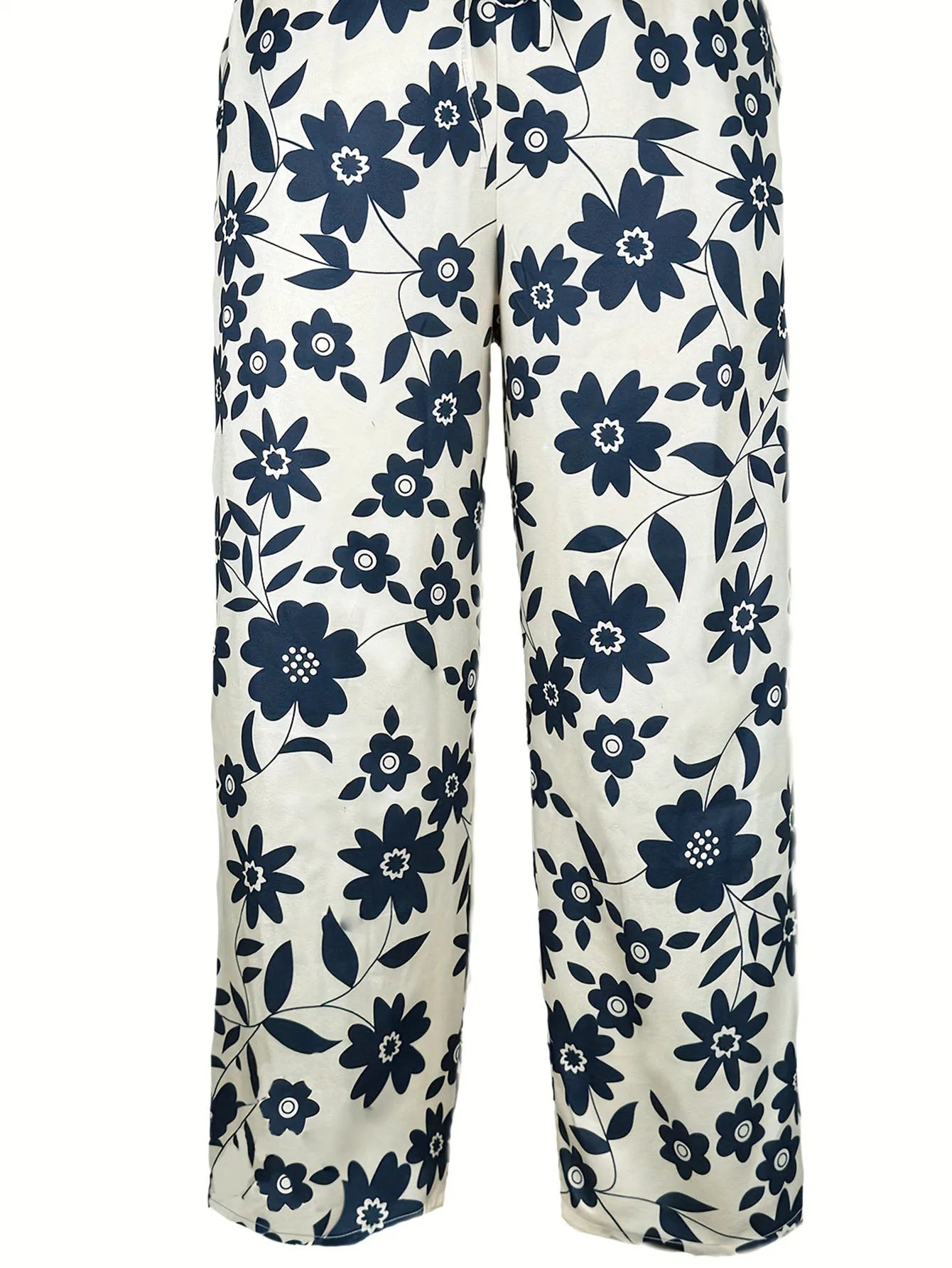 Lavina | Pantalon large à motif floral chic