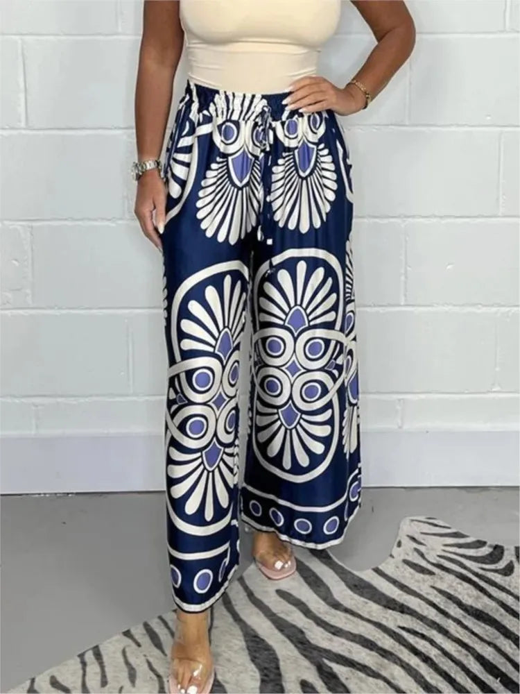 Casandra | Pantalon Boho Chic à Jambes Amples