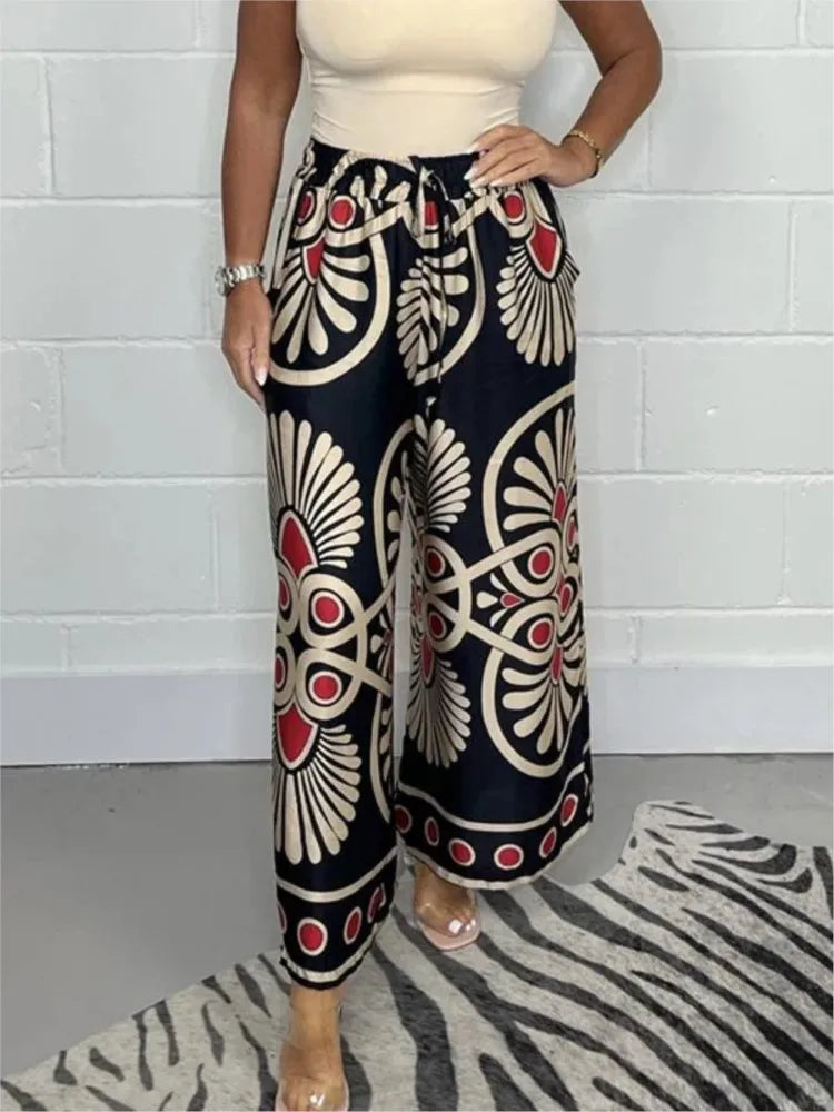 Casandra | Pantalon Boho Chic à Jambes Amples