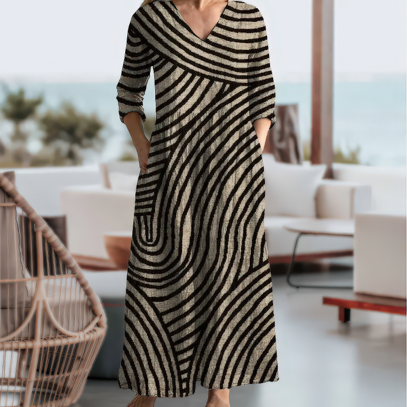 Audrey™ | Robe rayée vintage