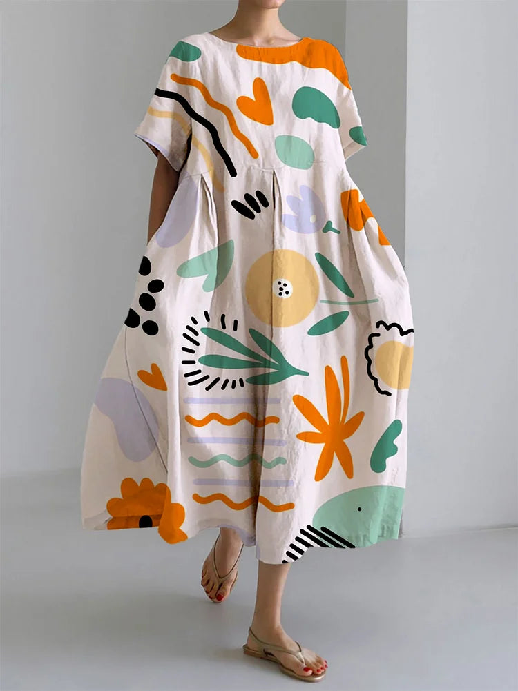 MILENA | Robe Longue Colorée d'Été