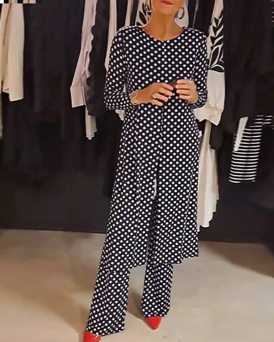 LILIANA | Ensemble Deux Pièces à Pois pour un Style Décontracté et Estival Élégant