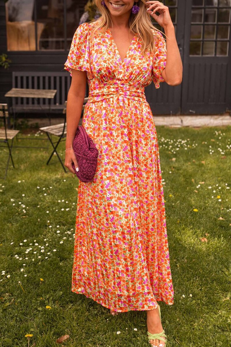 MARIELLA | Robe Longue Fleurie au Style Romantique et Aérien